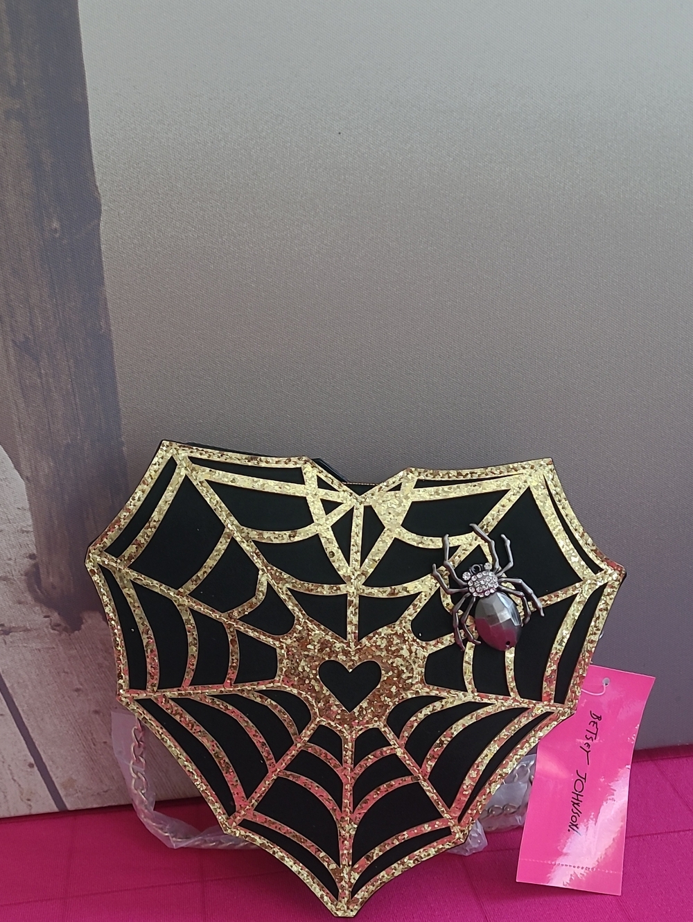 Betsey Johnson Spiderweb Crossbody NWT